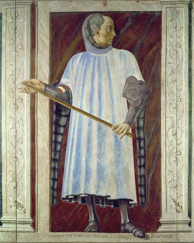 Niccolo Acciauoli (1310-65) aus der Villa Carducci Serie berühmter Männer und Frauen, ca. 1450 von Andrea del Castagno